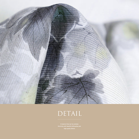 訪問着 リサイクル 身丈157.3cm 裄64.8cm 袷 紬 蔦柄 箔 杉本光正 グレー Mサイズ お洒落 落款 証紙 しつけ糸 正絹 広衿 Aランク