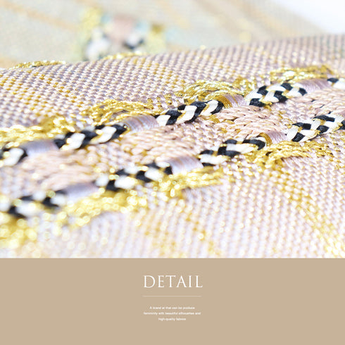 袋帯 リサイクル 帯丈440cm ポイント柄 りぼん織り 多色 Mサイズ 正絹 新品・未使用品 お洒落