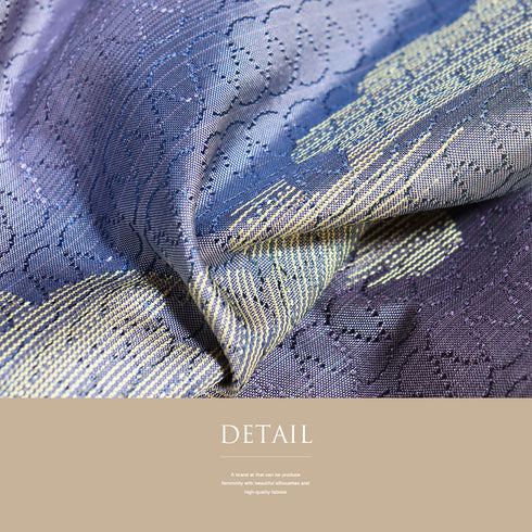 付下げ リサイクル 身丈152.5cm 裄61.6cm 袷 紬 雪輪柄 地紋 じゅらく パールトーン パープル Sサイズ お洒落 正絹 広衿 Sランク