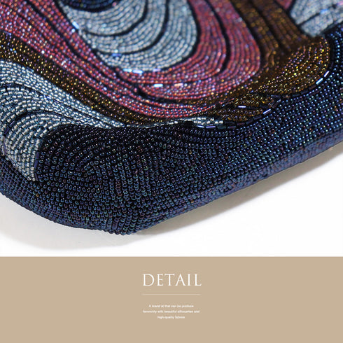 バッグ ネイビー ビーズ Sランク ビーズバック