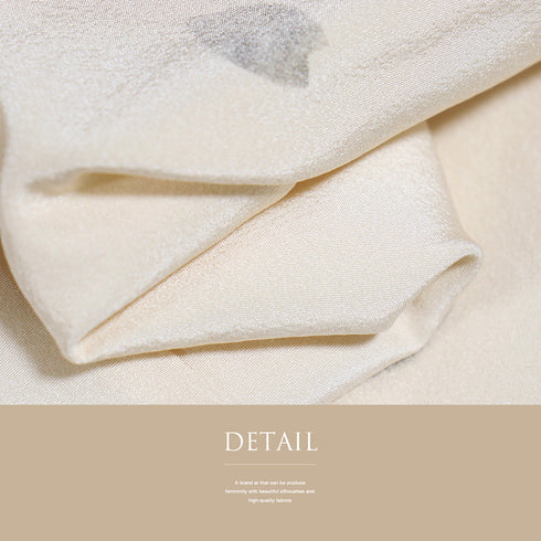 長襦袢 リサイクル 身丈124.7cm 裄64.2cm 袷 桜柄 ベージュ Sサイズ 正絹 Sランク