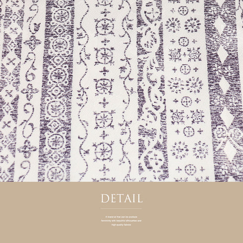 小紋 リサイクル 身丈161.5cm 裄67.6cm 袷 デザイン縦縞柄 地紋 アイボリー Lサイズ お洒落 カジュアル 正絹 広衿 Sランク