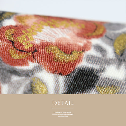 名古屋帯 リサイクル 帯丈358.5cm ポイント柄 梅柄 パールトーン加工 ベージュ Sサイズ 正絹 Sランク お洒落 落款