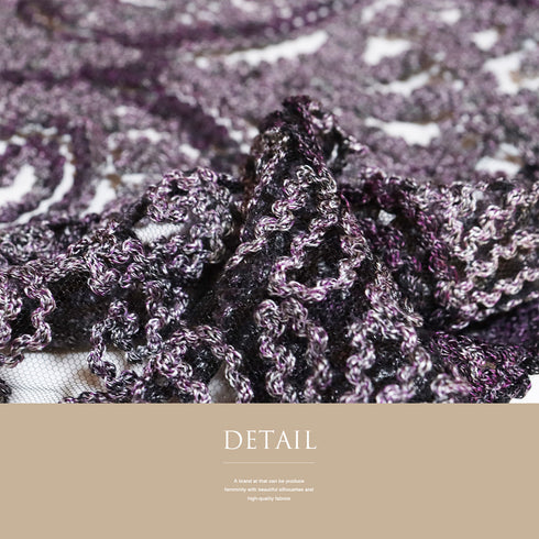 ショール リサイクル お洒落 パープル 正絹 Sランク 無月 泥染絣 本場奄美大島