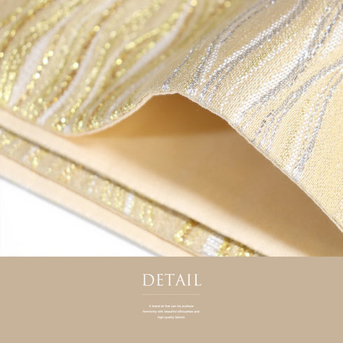 袋帯 リサイクル 帯丈432cm 六通 ゴールド Sサイズ 正絹 Sランク セミフォーマル お洒落