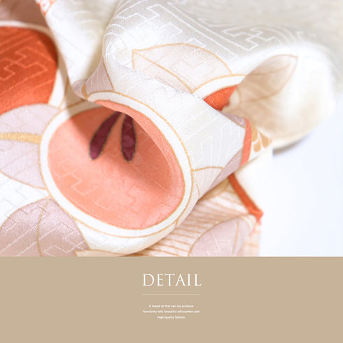 付下げ リサイクル 身丈155.2cm 裄64.6cm 袷 たちばな 作家物 吾妻徳穂 金駒刺繍 箔 アイボリー Sサイズ お洒落 セミフォーマル 正絹 広衿 Aランク