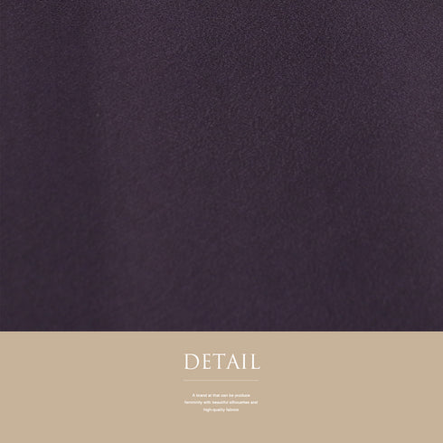 色無地 リサイクル 身丈155cm 裄62cm 袷 パープル Sサイズ セミフォーマル お洒落 落款 一つ紋 しつけ糸 正絹 広衿 地紋なし Sランク