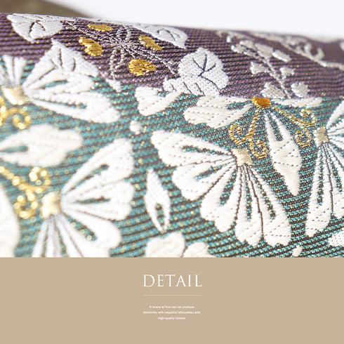 袋帯 リサイクル 帯丈432cm 六通 デザイン花柄 彩麗 ゴールド Sサイズ 正絹 Sランク フォーマル セミフォーマル