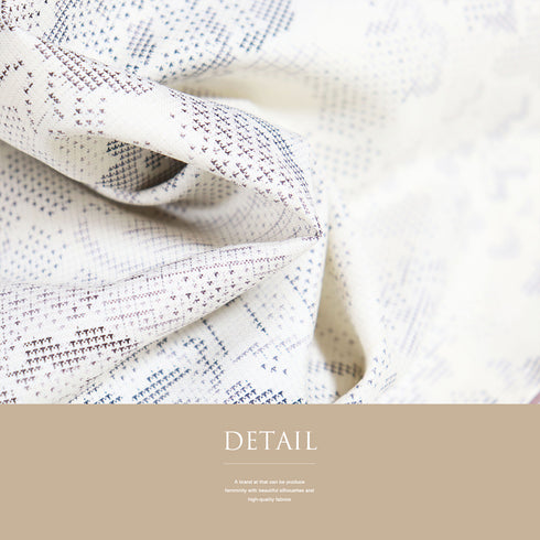 紬 リサイクル 身丈152cm 裄62.8cm 袷 御所車に花柄 ベージュ Sサイズ カジュアル お洒落 しつけ糸 正絹 広衿 Aランク