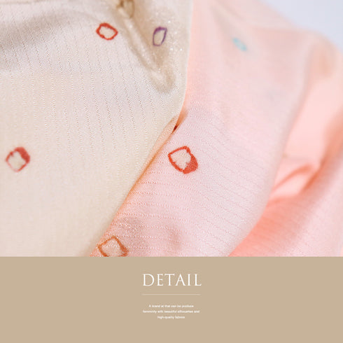 長襦袢 リサイクル 長襦袢 身丈127.3cm 裄64.4cm 袷 絞り柄 小花柄 地紋 ぼかし ピンク Sサイズ お洒落 正絹 袖無双 Sランク