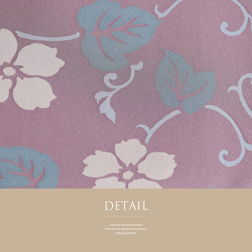 小紋 リサイクル 身丈160.5cm 裄64.4cm 袷 蔓や花柄 ピンク Lサイズ お洒落 カジュアル 正絹 広衿 Sランク