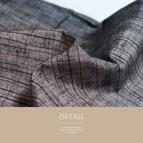 紬 リサイクル 身丈160.7cm 裄65.6cm 袷 デザイン縞模様 多色 Lサイズ お洒落 カジュアル 正絹 広衿 Sランク