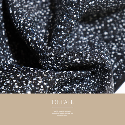 小紋 リサイクル 身丈157.3cm 裄65.2cm 袷 たたき柄 地紋 ブラック Mサイズ お洒落 正絹 広衿 Sランク