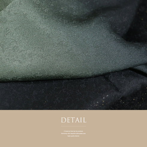 訪問着 リサイクル 身丈165.8cm 裄68.4cm 袷 裾ぼかし柄 箔 地紋 グリーン LLサイズ お洒落 正絹 広衿 Sランク