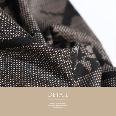 紬 リサイクル 身丈163cm 裄65.4cm 袷 菱に花柄 ブラウン Lサイズ カジュアル お洒落 正絹 広衿 Sランク