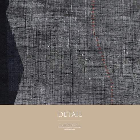 紬 リサイクル 身丈162cm 裄65cm 袷 幾何学模様 織り出し柄 ブラック Lサイズ お洒落 カジュアル 正絹 広衿 Sランク