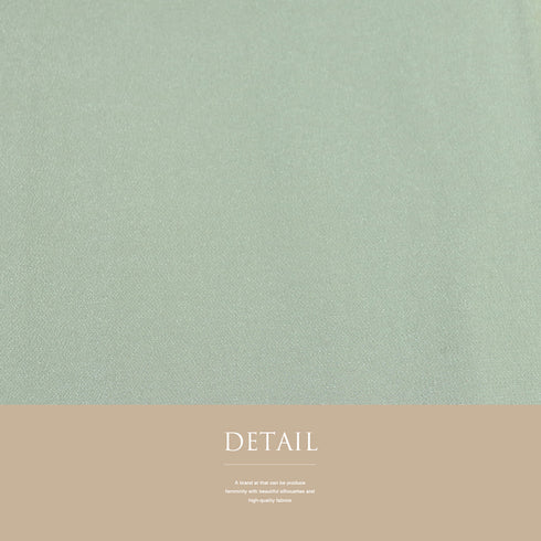 色無地 リサイクル 身丈154.5cm 裄62cm 単衣 グリーン Sサイズ セミフォーマル 落款 一つ紋 正絹 広衿 Sランク