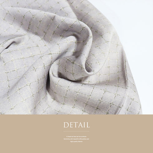 紬 リサイクル 身丈163.5cm 裄65.6cm 袷 格子柄 パープル Lサイズ カジュアル 正絹 広衿 Aランク