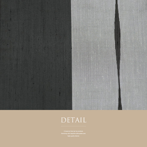 紬 リサイクル 身丈157.3cm 裄64cm 袷 伝統的工芸品 凛 染め分け柄 グレー Mサイズ お洒落 カジュアル 正絹 広衿 Aランク