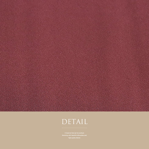 色無地 リサイクル 身丈164.5cm 裄66.6cm 袷 草木染め レッド Lサイズ お洒落 しつけ糸 正絹 広衿 Sランク