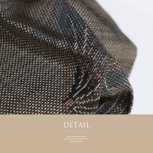 紬 リサイクル 身丈170.5cm 裄67.8cm 袷 蝶柄 ブラウン LLサイズ お洒落 カジュアル 証紙 しつけ糸 正絹 広衿 Sランク