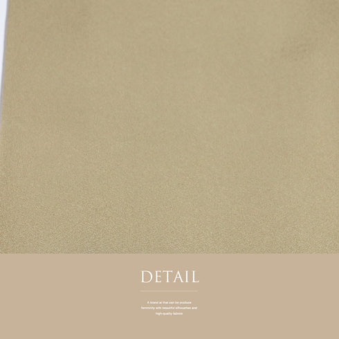 色無地 リサイクル 身丈167cm 裄66.4cm 袷 ブラウン LLサイズ セミフォーマル 一つ紋 しつけ糸 正絹 広衿 地紋なし 新品・未使用品