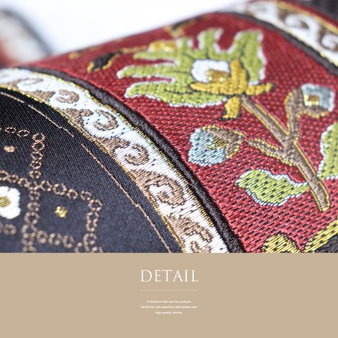 袋帯 リサイクル 帯丈448cm 六通 抽象柄 多色 Mサイズ 正絹 新品・未使用品ランク お洒落