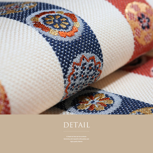 名古屋帯 リサイクル 帯丈342cm 全通 変わりストライプ柄 花丸紋 平安帯 多色 Sサイズ 混合 Aランク お洒落 カジュアル