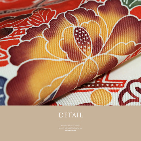 名古屋帯 リサイクル 帯丈350cm 六通 型染め 塩瀬 ベージュ Sサイズ 正絹 Sランク お洒落