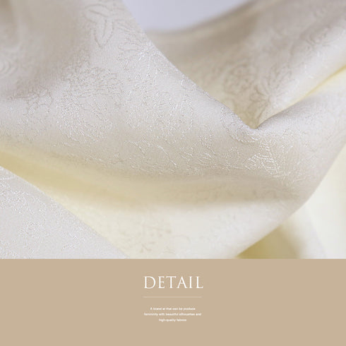 長襦袢 リサイクル 身丈127cm 裄62.6cm 袷 蔦や菊や蝶の地紋 袖裏に柄あり 後見頃居敷当て付き ホワイト Sサイズ フォーマル 正絹 袖無双 Sランク