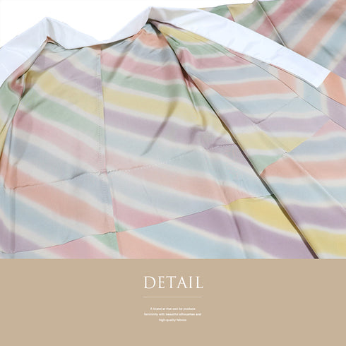 長襦袢 リサイクル 長襦袢 身丈121cm 裄64cm 袷 斜線柄 大島紬美術館 奄美七彩薄 多色 Sサイズ お洒落 証紙 正絹 袖無双 Sランク