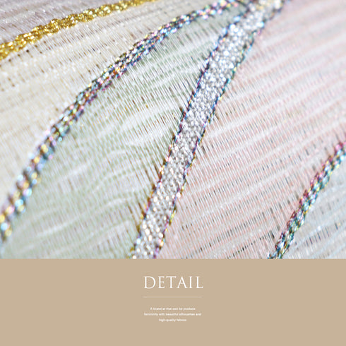 名古屋帯 リサイクル 帯丈366cm ポイント柄 夏物 ベージュ Mサイズ 混合 Sランク お洒落