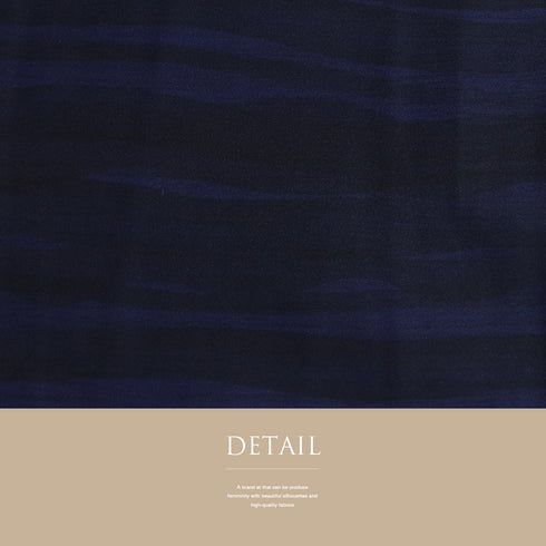 小紋 リサイクル 身丈161.5cm 裄65.6cm 袷 阿波藍天然染 ぼかし染め ネイビー Lサイズ お洒落 正絹 広衿 Sランク