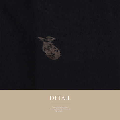 紬 リサイクル 身丈168.5cm 裄66.6cm 袷 茄柄 ブラック LLサイズ お洒落 カジュアル しつけ糸 正絹 広衿 未使用品