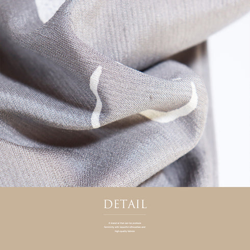 紬 リサイクル 身丈162cm 裄65.2cm 袷 デザイン模様 グレー Lサイズ お洒落 カジュアル 証紙 しつけ糸 正絹 広衿 Sランク