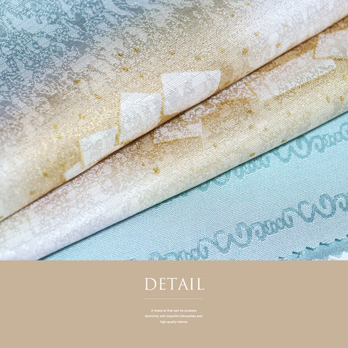 帯揚げ リサイクル セミフォーマル お洒落 ちりめん 正絹 ブルー ぼかし柄 金ラメ 新品・未使用品 AG-1236