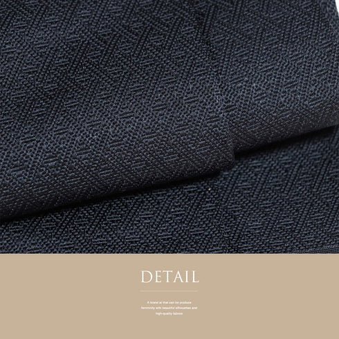 角帯 リサイクル 帯丈396cm 全通 本場筑前博多織 ネイビー SSサイズ 正絹 未使用品 カジュアル お洒落