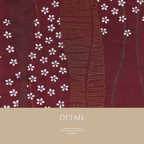 小紋 リサイクル 身丈164cm 裄68cm 袷 既製品 デザイン縦枠柄 小花散らし柄 ヒロミチナカノ レッド Lサイズ お洒落 しつけ糸 正絹 広衿 Sランク