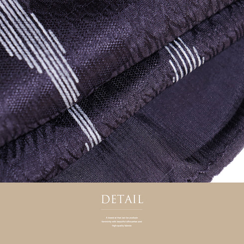 帯揚げ リサイクル お洒落 ちりめん 正絹 パープル 流水や菊の地紋柄 新品・未使用品 AG-1247