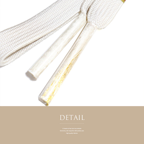 帯締め セミフォーマル 平組紐 ホワイト 正絹 新品・未使用品