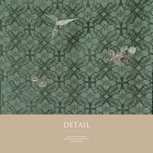 小紋 リサイクル 身丈小紋 リサイクル 身丈156.5cm 裄64.4cm 袷 松葉模様 小花柄刺繍 ガード加工 地紋 グリーン Mサイズ お洒落 しつけ糸 正絹 広衿 Sランク 裄64.4cm 袷 松葉模様 小花柄刺繍 ガード加工 地紋 グリーン Mサイズ お洒落 しつけ糸 正絹 広衿 Sランク