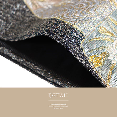 袋帯 リサイクル 帯丈428cm 六通 反物柄 西陣織172 ブラック Sサイズ 正絹 Sランク フォーマル セミフォーマル