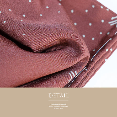 小紋 リサイクル 身丈157.5cm 裄62.8cm 袷 あられ柄 お洒落八掛 レッド Mサイズ お洒落 しつけ糸 正絹 広衿 Sランク