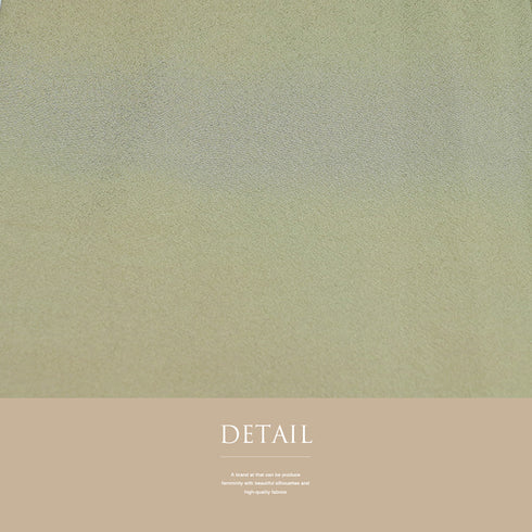 色無地 リサイクル 身丈162.8cm 裄68.4cm 袷 ぼかし グリーン Lサイズ セミフォーマル 一つ紋 しつけ糸 正絹 広衿 Sランク