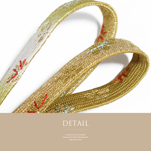 帯締め リサイクル セミフォーマル 平組紐 イエロー 正絹 新品・未使用品