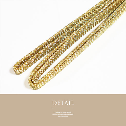 帯締め リサイクル カジュアル 平組紐 ゴールド 不明 新品・未使用品