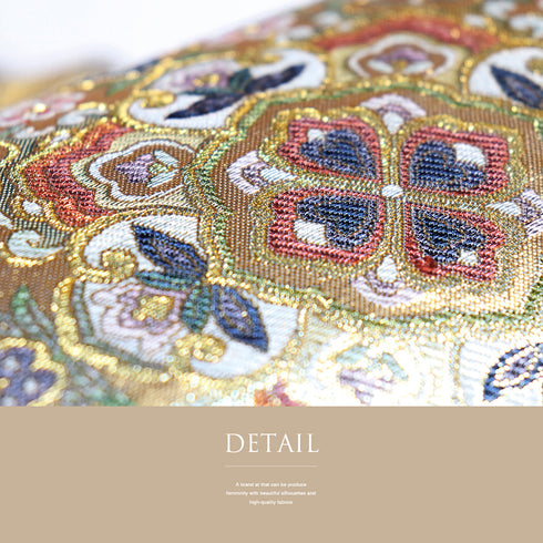 袋帯 リサイクル 帯丈430cm 六通 本金箔 錦繍天平華文柄 ゴールド Sサイズ 正絹 新品・未使用品 フォーマル セミフォーマル