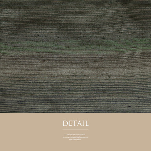 紬 リサイクル 身丈162cm 裄66cm 袷 グリーン Lサイズ カジュアル お洒落 しつけ糸 正絹 広衿 Sランク