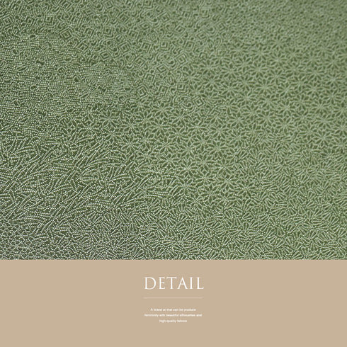 江戸小紋 リサイクル 身丈150.7cm 裄64.8cm 袷 寄せ小紋柄 グリーン Sサイズ セミフォーマル お洒落 一つ紋 正絹 広衿 Sランク