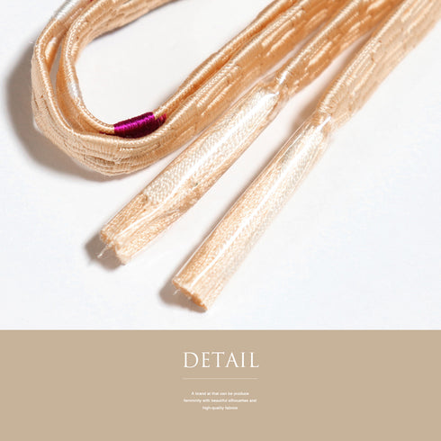 帯締め リサイクル お洒落 手組紐 オレンジ 正絹 新品・未使用品 夏物